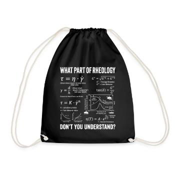 Rheology Flow Behavior Rheometry Understand - Drawstring Bag - black - Front