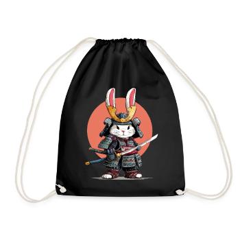 Guerrier Samouraï Lapin - Sac de sport léger - noir - Devant