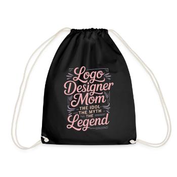Designer de logos Maman L’idole Spécialiste de la marque - Sac de sport léger - noir - Devant