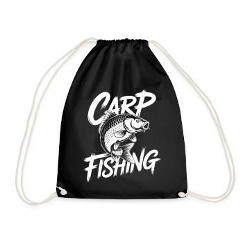 Carp – Sportfischer Design - Drawstring Bag - black - Front