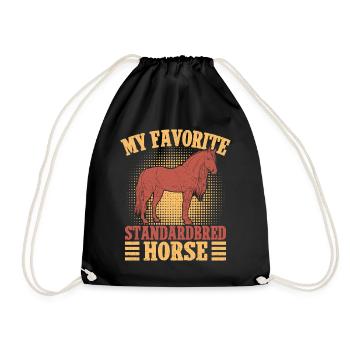 Hobby Horse Rider Favorite Standardbred Horse - Turnbeutel - Schwarz - Vorne