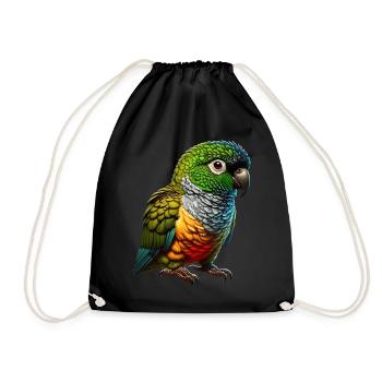 Motif de perruche rocheuse - Sac de sport léger - noir - Devant