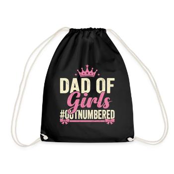 Cadeau de la fierté Papa des Filles - Sac de sport léger - noir - Devant