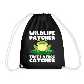 Frog Catcher Wildlife Patcher Catcher Frog - Turnbeutel - Schwarz - Vorne