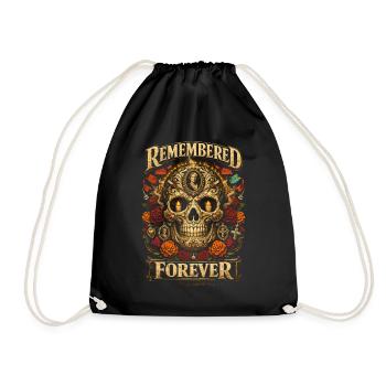 Dia De Los Muertos Remembered Forever - Turnbeutel - Schwarz - Vorne
