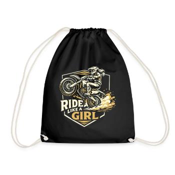 Roulez comme une fille - Sac de sport léger - noir - Devant