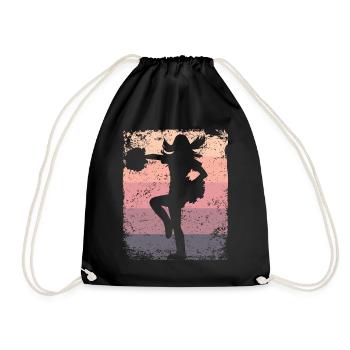 Cheerleader Cheer Mom Cheerleading - Drawstring Bag - black - Front