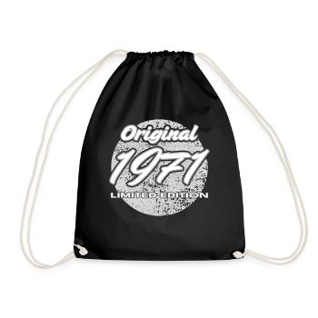 55e anniversaire 1971 cadeau pour hommes et femmes - Sac de sport léger - noir - Devant