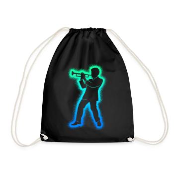 Trumpet Trumpet Players Children Men Trumpeters - Drawstring Bag - black - Front