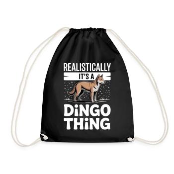 Dingo Australischer Wildhund Tierliebhaber Design - Turnbeutel - Schwarz - Vorne