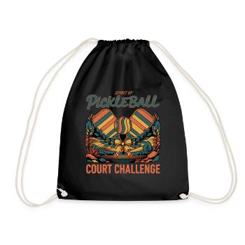 Pickleball Spirit Court Challenge Player Paddles - Drawstring Bag - black - Front
