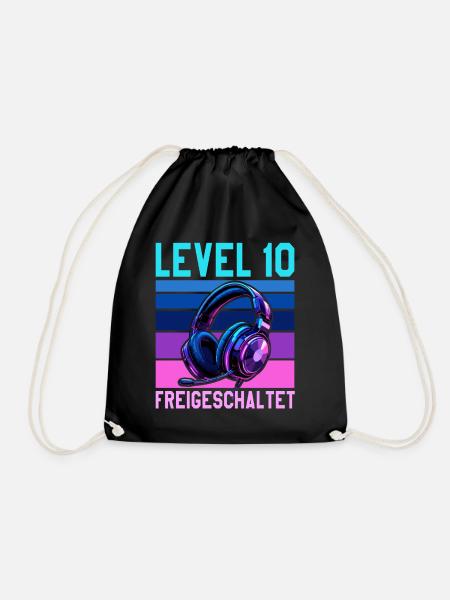 10. Geburtstag Junge Mädchen Legende Level 10 - Turnbeutel - Schwarz