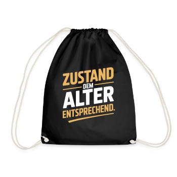 Zustand Dem Alter Entsprechend Oldtimer Geburtstag - Turnbeutel - Schwarz - Vorne