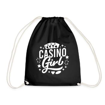 Joueur de casino Fille de jeu - Sac de sport léger - noir - Devant