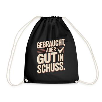 Gebraucht Aber Gut In Schuss Oldtimer GeburtstagGe - Turnbeutel - Schwarz - Vorne