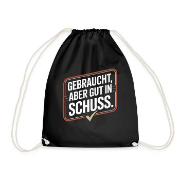 Gebraucht Aber Gut In Schuss Oldtimer Geburtstag - Turnbeutel - Schwarz - Vorne