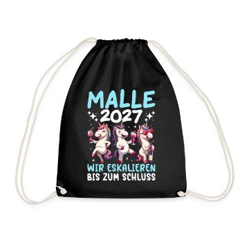 Malle 2027 We escalate to the end unicorn - Drawstring Bag - black - Front