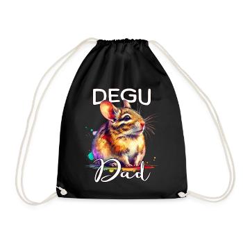 Degu Papa - Turnbeutel - Schwarz - Vorne