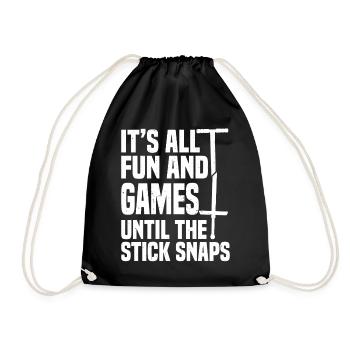 Pogo Stick Jumping Stick Snaps Pogo Stick Bouncer - Drawstring Bag - black - Front