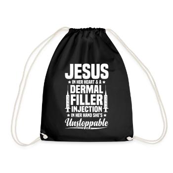 Infirmière esthétique Foi Religion Jésus Botox - Sac de sport léger - noir - Devant