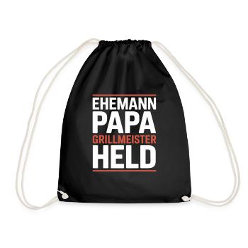 Mari Papa Grill Maître Héros - Sac de sport léger - noir - Devant