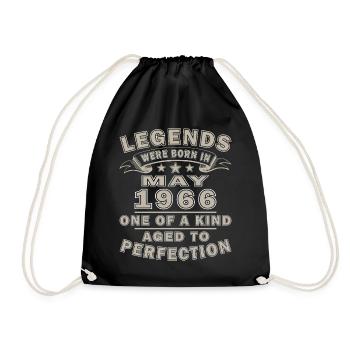Birthday Present May 1966 - Drawstring Bag - black - Front