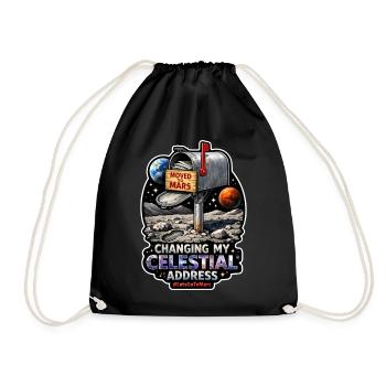 Let's go to Mars. Mars exploration mission - Drawstring Bag - black - Front