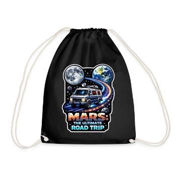Let's go to Mars. Mars exploration mission - Drawstring Bag - black - Front