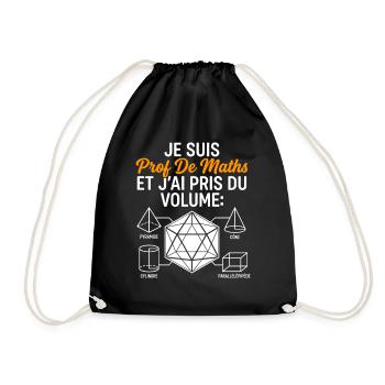 Prof de Maths Volume Humour - Sac de sport léger - noir - Devant