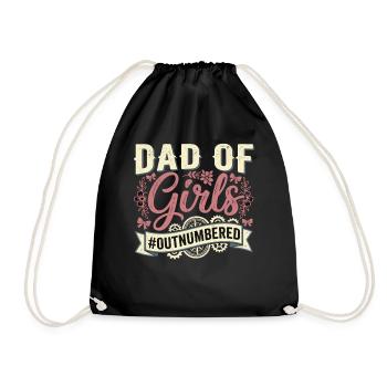 Papa des filles Fleurs Papa Vintage - Sac de sport léger - noir - Devant