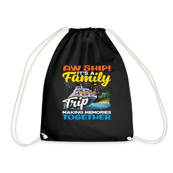 Voyage en famille sur le navire qui rend les souvenirs drôles - Sac de sport léger - noir - Devant