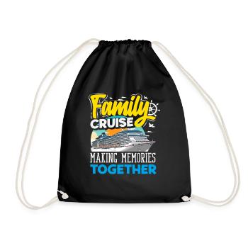 Family Cruise Making Memories Together - Turnbeutel - Schwarz - Vorne