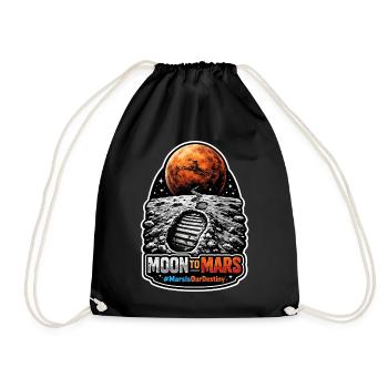 Let's go to Mars. Mars exploration mission - Drawstring Bag - black - Front