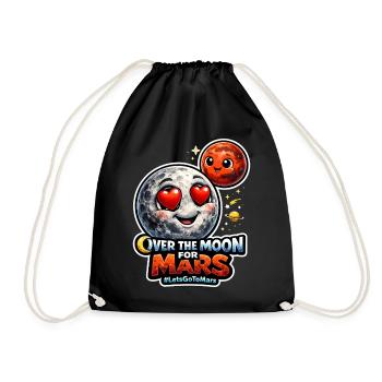 Lass Uns Zum Mars Gehen. Mars-erkundungsmission - Turnbeutel - Schwarz - Vorne