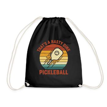 Pickleball Thats A Nasty Dink Funny Love - Drawstring Bag - black - Front
