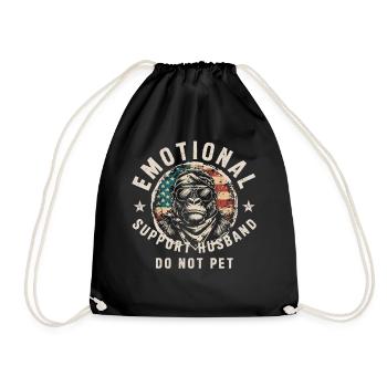 Vintage Gorilla Do Not Pet Tee - Drawstring Bag - black - Front