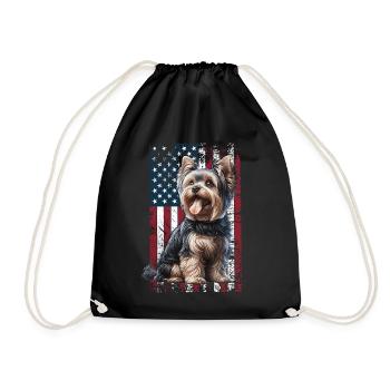 Yorkshire Terrier US Yorkshire Terrier - Drawstring Bag - black - Front
