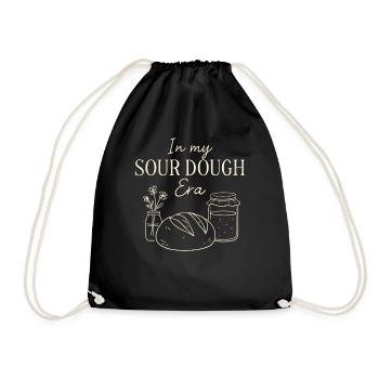 Baking Baker Sourdough In My Sourdough Era - Drawstring Bag - black - Front