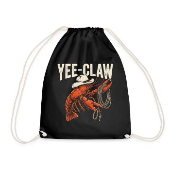 Yee-Claw-Flusskrebse, Cajun-Meeresfrüchte, Flusskr - Turnbeutel - Schwarz - Vorne