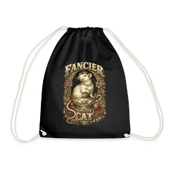 Rat de couleur Rat fantaisie Rat de la grande souris Rat domestique - Sac de sport léger - noir - Devant