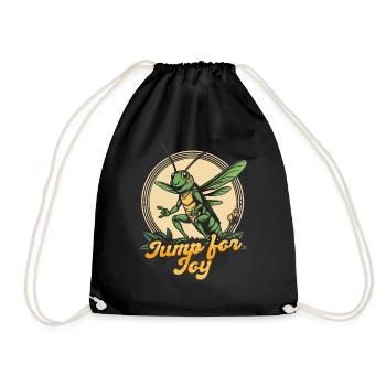 Grasshopper Field Locusts Jump For Joy - Drawstring Bag - black - Front