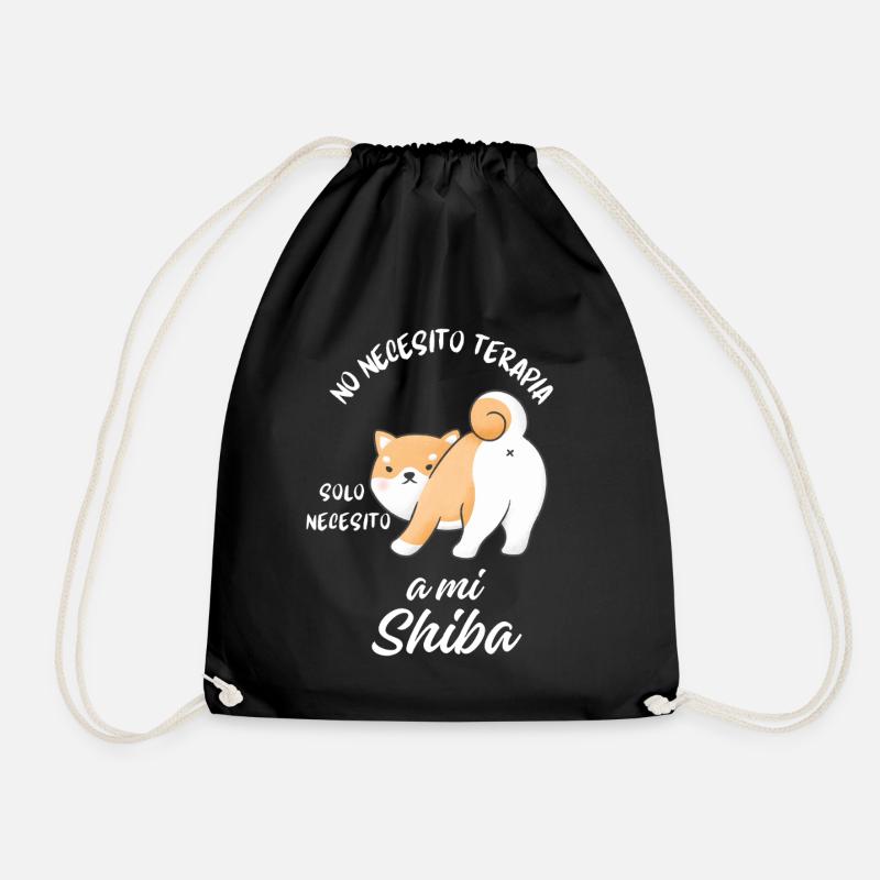 Shiba Inu Hundetherapie - Turnbeutel - Schwarz