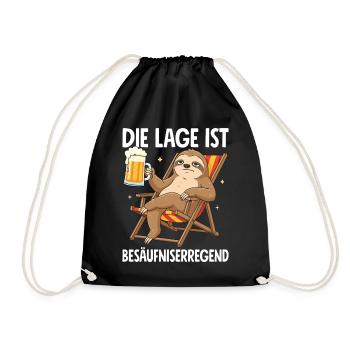 Die Lage Ist Besäufniserregend - Turnbeutel - Schwarz - Vorne