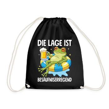 Die Lage Ist Besäufniserregend - Turnbeutel - Schwarz - Vorne