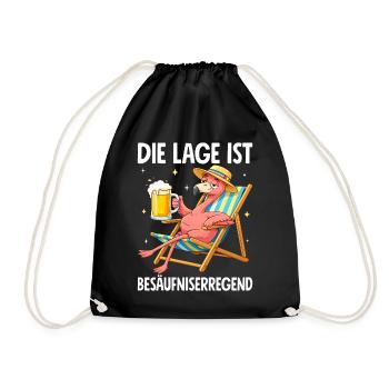 Die Lage Ist Besäufniserregend - Turnbeutel - Schwarz - Vorne