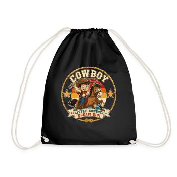 Petit Cow-Boy Rêve Grand - Sac de sport léger - noir - Devant