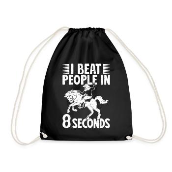 Équitation de rodéo J’ai battu des gens en 8 secondes - Sac de sport léger - noir - Devant