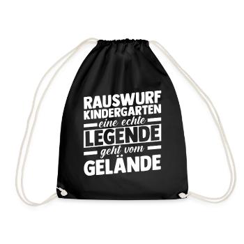 Eine Legende Geht vom Gelände - Turnbeutel - Schwarz - Vorne
