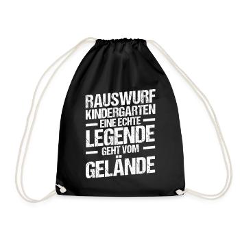 Eine Legende Geht vom Gelände - Turnbeutel - Schwarz - Vorne