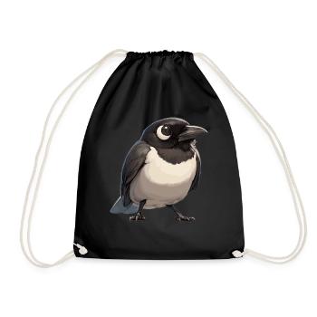 Magpies Magpie - Drawstring Bag - black - Front